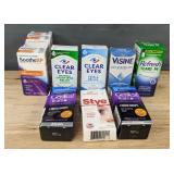 11 Eye Drop and Eye Relief Items - Brand New