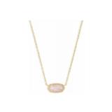 Kendra Scott Elisa Pendant Necklace Pink Stone 14.5in - Brand New