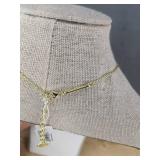 Kendra Scott Elisa Pendant Necklace Pink Stone 14.5in - Brand New