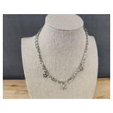 Star Charm Layered 3 Necklace Set - Silver Tone With Pendant & Beads - Brand New