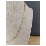 Pavoi Paper Clip 16" Necklace 14K Gold Plated - Brand New