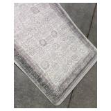 Anti Fatigue Mat 60"x20" Runner - Grey Ornate Pattern