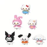 Sanrio Hello Kitty and Friends Building Bricks Toy Figures, 6 Total Character Sets - Brand New