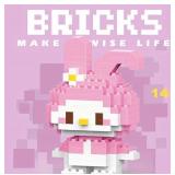 Sanrio Hello Kitty and Friends Building Bricks Toy Figures, 6 Total Character Sets - Brand New