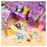 Sanrio Hello Kitty and Friends 24 Figurine Keychain Mystery Sweet Cool Family with Display Box - Brand New