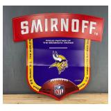 Minnesota Vikings NFL Smirnoff Vodka Tin Tacker 23" Sign - New