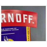 Minnesota Vikings NFL Smirnoff Vodka Tin Tacker 23" Sign - New