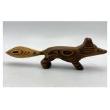 Nils Strandin Swedish Modernist Carved Wooden Fox Figurine