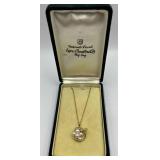Mikimoto Cultured Pearl and Gold Pendant Necklace with Original Box and Receipt