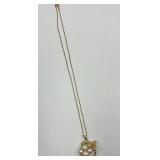 Mikimoto Cultured Pearl and Gold Pendant Necklace with Original Box and Receipt