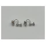 Mansel Sterling Silver Synthetic Spinel Screw-Back Earrings in Box