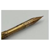 Antique Mother of Pearl Dip Pen with Ornate Gold Nib
