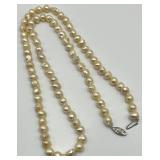 14.5" Cultured Baroque Pearl Necklace with Silver Clasp
