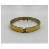 Gold-Tone Engraved Bangle Bracelet