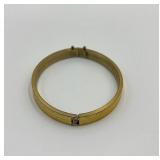 Gold-Tone Engraved Bangle Bracelet