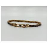 Swarovski Gold Tone Bracelet with Black Crystals