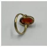 Vintage Cameo Ring Size 5.25 with Gold Tone Band