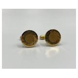 Pair of Murat Gold Tone Round Cufflinks