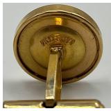 Pair of Murat Gold Tone Round Cufflinks