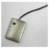 Vintage Northwestern College Metal Compact with Mirror and Mesh Wrist Strap