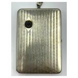 Vintage Northwestern College Metal Compact with Mirror and Mesh Wrist Strap