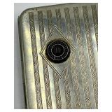 Vintage Northwestern College Metal Compact with Mirror and Mesh Wrist Strap