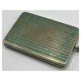 Vintage Northwestern College Metal Compact with Mirror and Mesh Wrist Strap