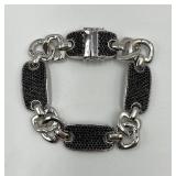 Milor Italy Bronze Link Bracelet with Black Accents