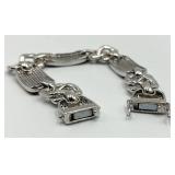 Milor Italy Bronze Link Bracelet with Black Accents