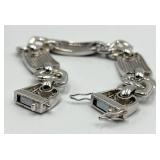 Milor Italy Bronze Link Bracelet with Black Accents