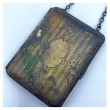 Antique Standard Mail Order Co. Compact Purse with Chain and Mirror