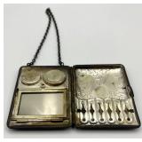 Antique Standard Mail Order Co. Compact Purse with Chain and Mirror