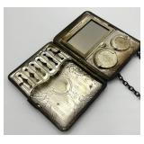 Antique Standard Mail Order Co. Compact Purse with Chain and Mirror