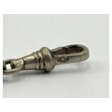 Antique Victorian Metal Fob with Banded Agate Orb