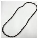 Black Freshwater Pearl Necklace with Metal Clasp