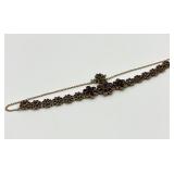 Vintage Garnet Floral Cluster Bracelet