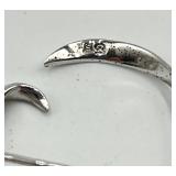 835 Silver Modernist Circular Brooch Pin