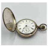 A.W. Co. Waltham Leader Coin Silver Pocket Watch