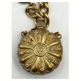 Vintage Ornate Gold Tone Perfume Bottle