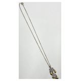 925 Norwegian Solje Necklace with Gold Drop Accents