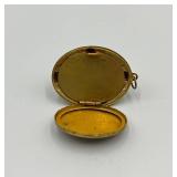 Antique Black Glass Cameo Pendant Locket