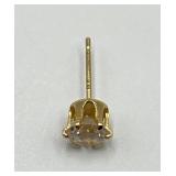 14k Gold Stud Earring and Two Small Diamond Pendants