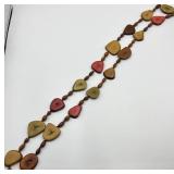 Tagua Nut Necklace with Multicolor Beads
