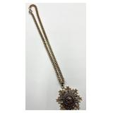 French Legion of Honor Breast Star Pendant Necklace 11.5 in L