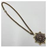 French Legion of Honor Breast Star Pendant Necklace 11.5 in L