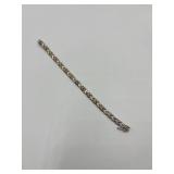 Sterling Silver 925 Tri-Color Bracelet