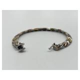 Sterling Silver 925 Tri-Color Bracelet