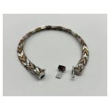 Sterling Silver 925 Tri-Color Bracelet