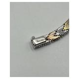 Sterling Silver 925 Tri-Color Bracelet