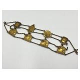 Vintage Charm Bracelet with Swimming and Club Medals